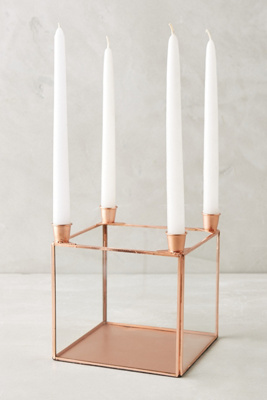 Copper Quadrille Candelabra