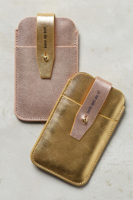 Metallic leather idiom iPhone case