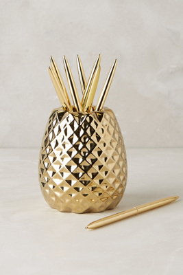 Pineapple pencil holder