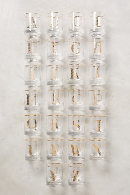 Gilded Monogram DOF Glass