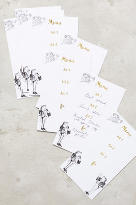 Wild Masquerade Menu Cards