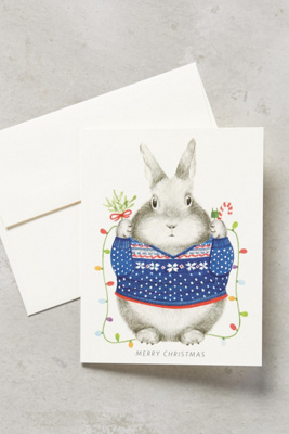 Fair Isle Bunny Card