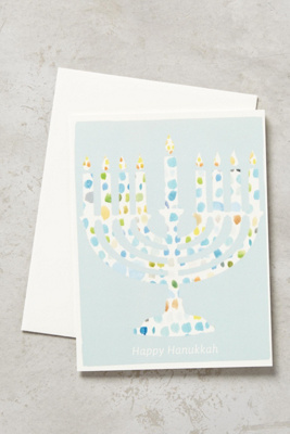 Polka-Dotted Menorah Card