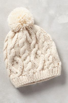 Pearled Cables Beanie