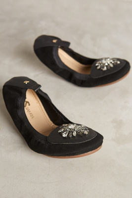 Yosi Samra Orly Jeweled Fold-Up Flats