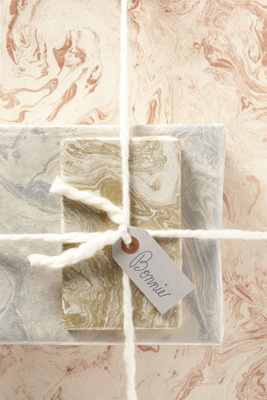 Handmade Marbled Gift Wrap