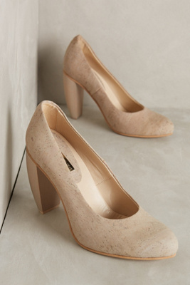 Sydney Brown Curved Heel Pumps