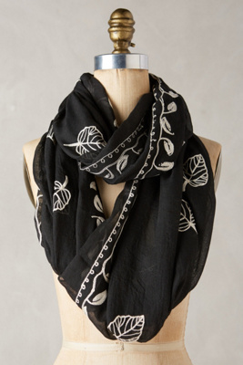 Embroidered Beanstalk Scarf