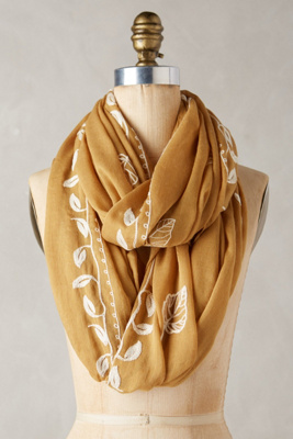 Embroidered Beanstalk Scarf