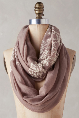 Embroidered Floriculture Scarf