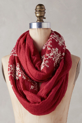 Embroidered Floriculture Scarf