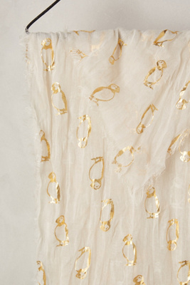 Golden Puffin Scarf