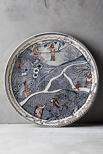 Gien Les Fables Cake Platter