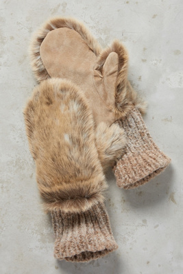 Faux-Lynx Mittens