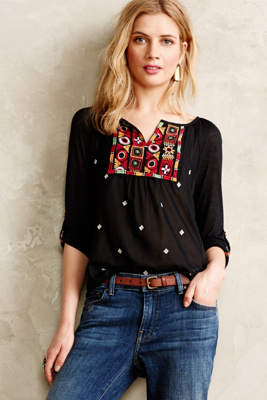 Pennon-Stitch Peasant Tee