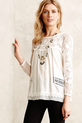 Lacework Peasant Top