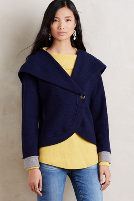 Shawled Boiled Wool Jacket