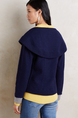 Shawled Boiled Wool Jacket