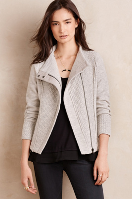 Textured Wool Moto Jacket