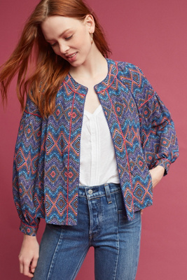 bdg floral jacquard trucker jacket