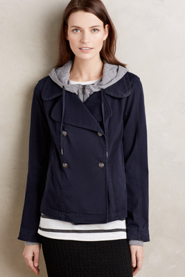 layered navy blue jacket