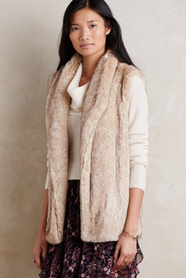 Cozy faux-fox vest