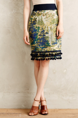 Pommed Pencil Skirt