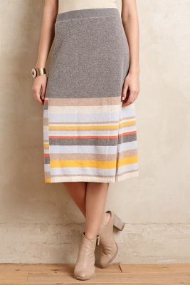 Striped Midi Sweater Skirt