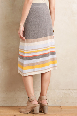 Striped Midi Sweater Skirt