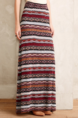 Patchstripe Maxi Skirt