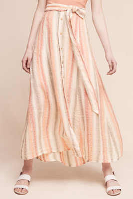 Sun-Striped Maxi Skirt