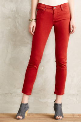 AG Stevie Ankle Sateen Jeans Rich Rust 27 Tees