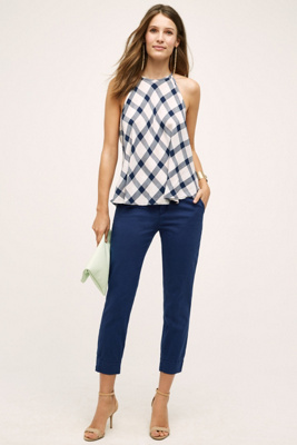 navy blue chino capris
