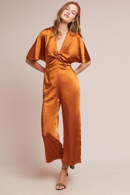 anthropologie orange jumpsuit