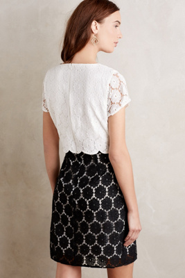 Two-Tone Lace Shift