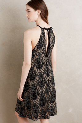 Beaded Silk Halter Dress