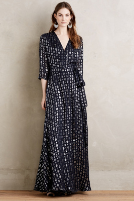 Shimmered Silk Maxi Dress