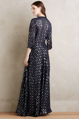 Shimmered Silk Maxi Dress