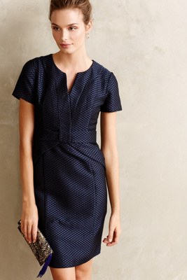 Diamond-Dot Pencil Dress