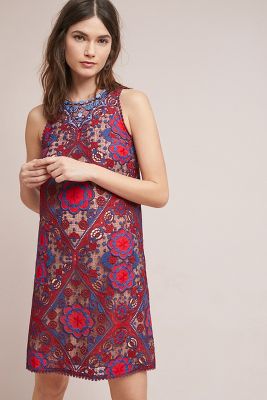 anthropologie shift dress