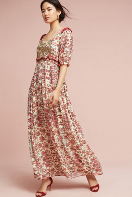 anthropologie camilla maxi dress
