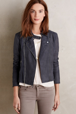 Paige Silvie Suede Moto Jacket