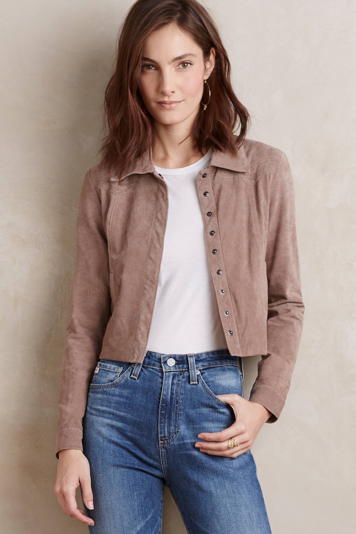 Cropped Suede Jacket