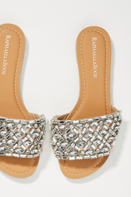 embellished slip on sandals