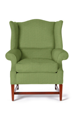 Josef Wingback Chair, Leaf Linen
