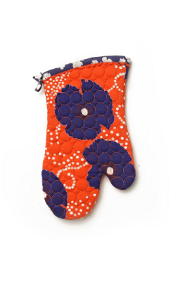 Indigo Camellia Oven Mitt