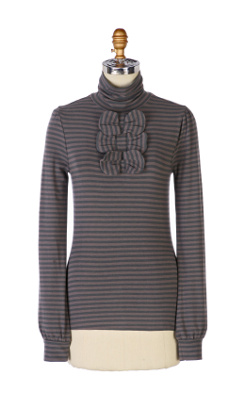 Skinny Striped Turtleneck