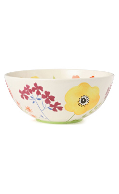Painted Garden Serving Bowl