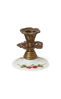 Analiese Taper Holder, White Floral