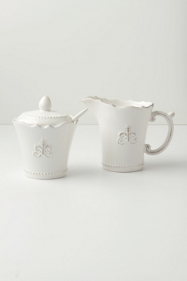 Fleur De Lys Sugar & Creamer